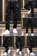 Pantalón JC URBAN Negro con Bolsillos y Detalles Decorativos