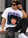 Playera Blanca Dark City – Estampado Gráfico Urbano