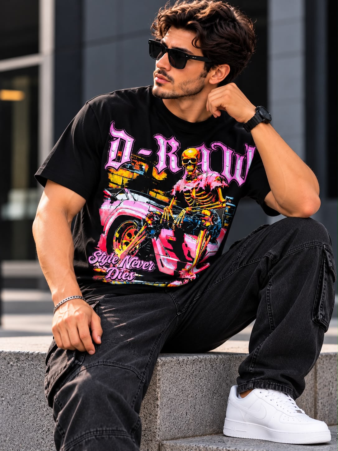 Playera Negra D-RAW Style Never Dies – Diseño Urbano