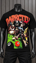 Playera Dark City Negra – Diseño Gráfico de Billar