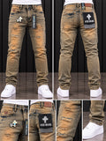 Jeans HYGO Brand Distressed – Lavado Vintage Camel