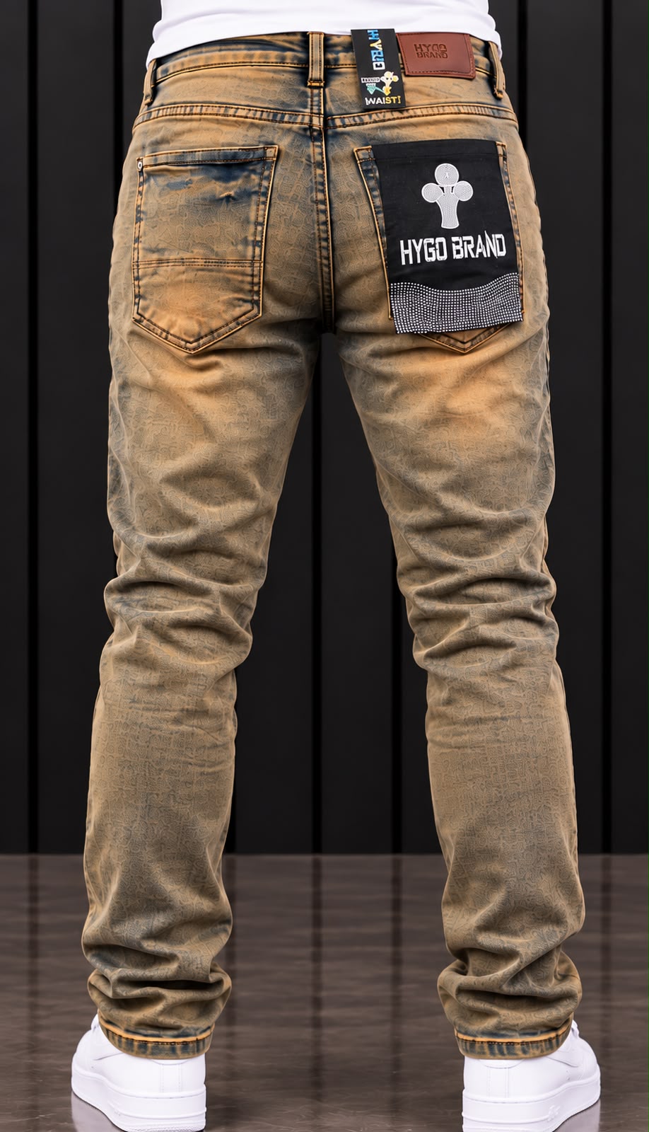 Jeans HYGO Brand Distressed – Lavado Vintage Camel