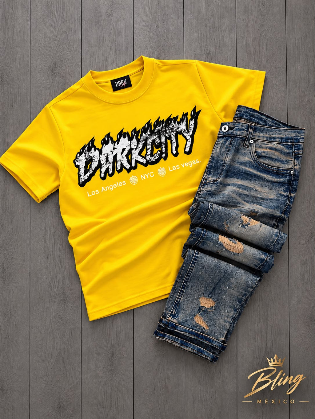 Conjunto Dark City 2024 — Playera + Jeans JC Urban