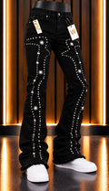 Jeans WAIMEA Premium Negros con Aplicaciones y Detalles Metálicos