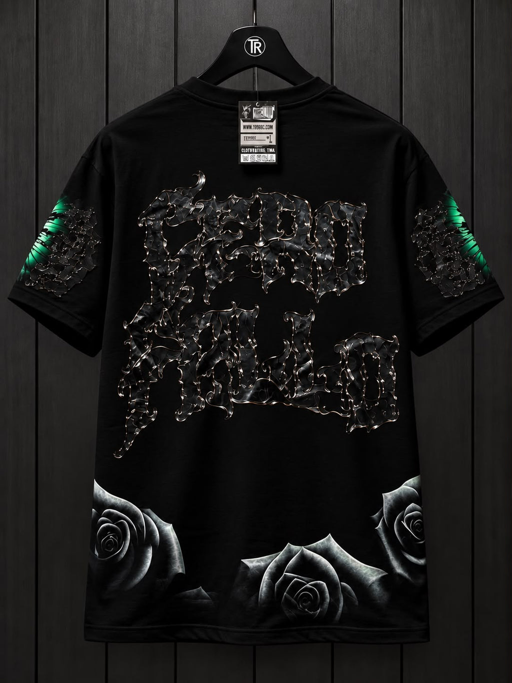 Playera Oversize True Rabia – Diseño Gótico Premium