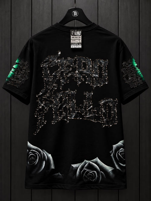 Playera Oversize True Rabia – Diseño Gótico Premium