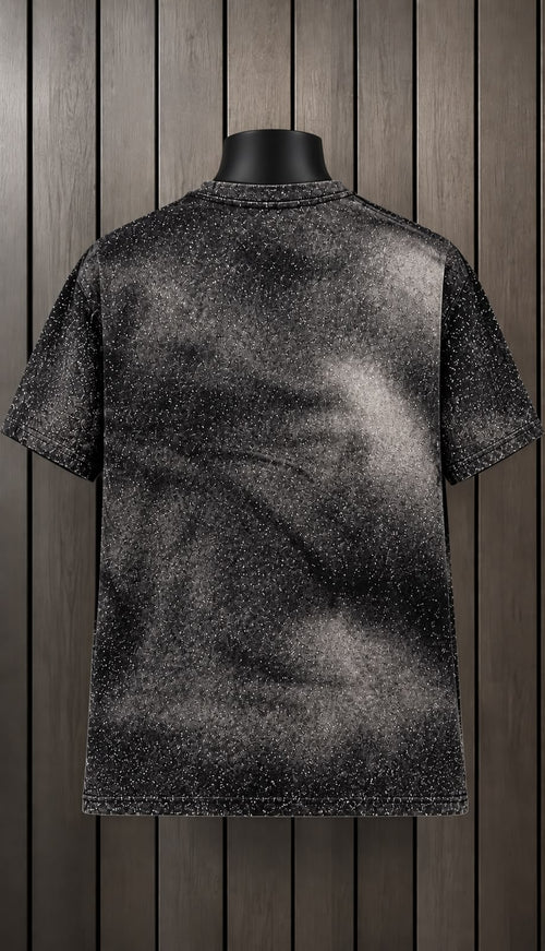 Playera True Religion Hold the Future Negra Acid Wash