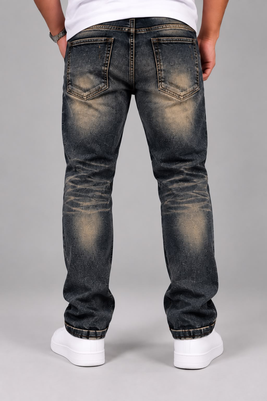 Pantalón JC URBAN; Gris Oscuro Desgastado con Roturas