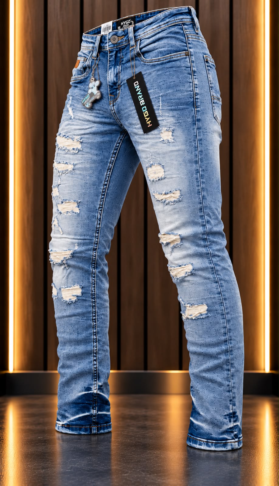 Jeans HYGO Brand Azul Claro Destroyed