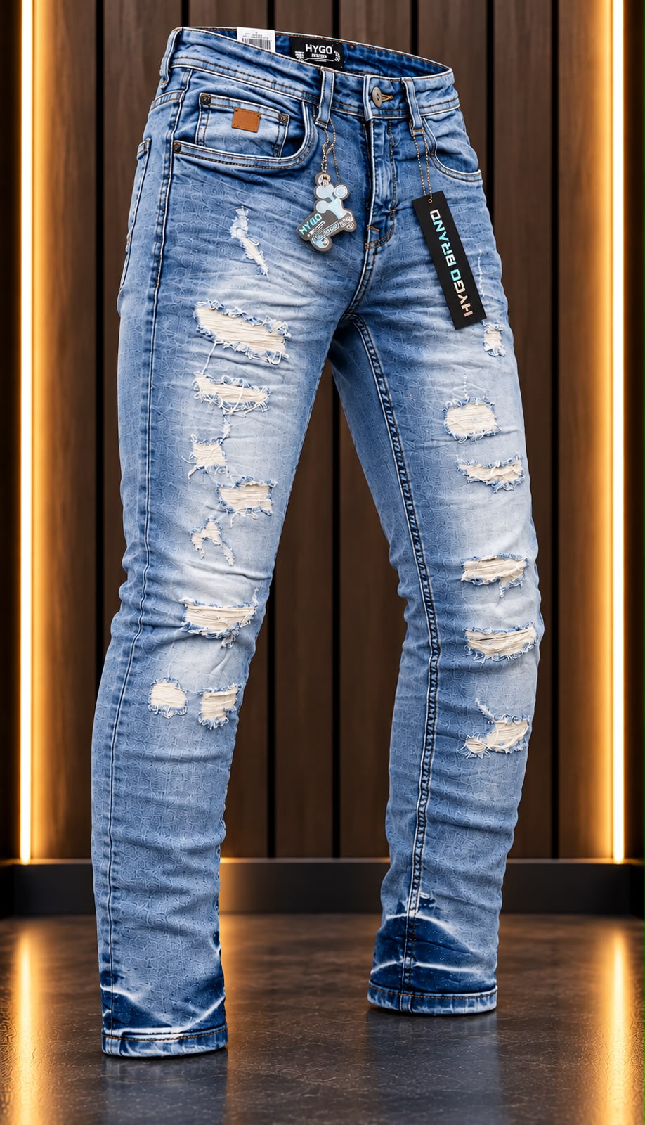 Jeans HYGO Brand Azul Claro Destroyed