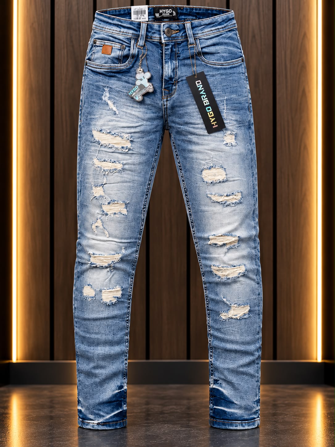 Jeans HYGO Brand Azul Claro Destroyed
