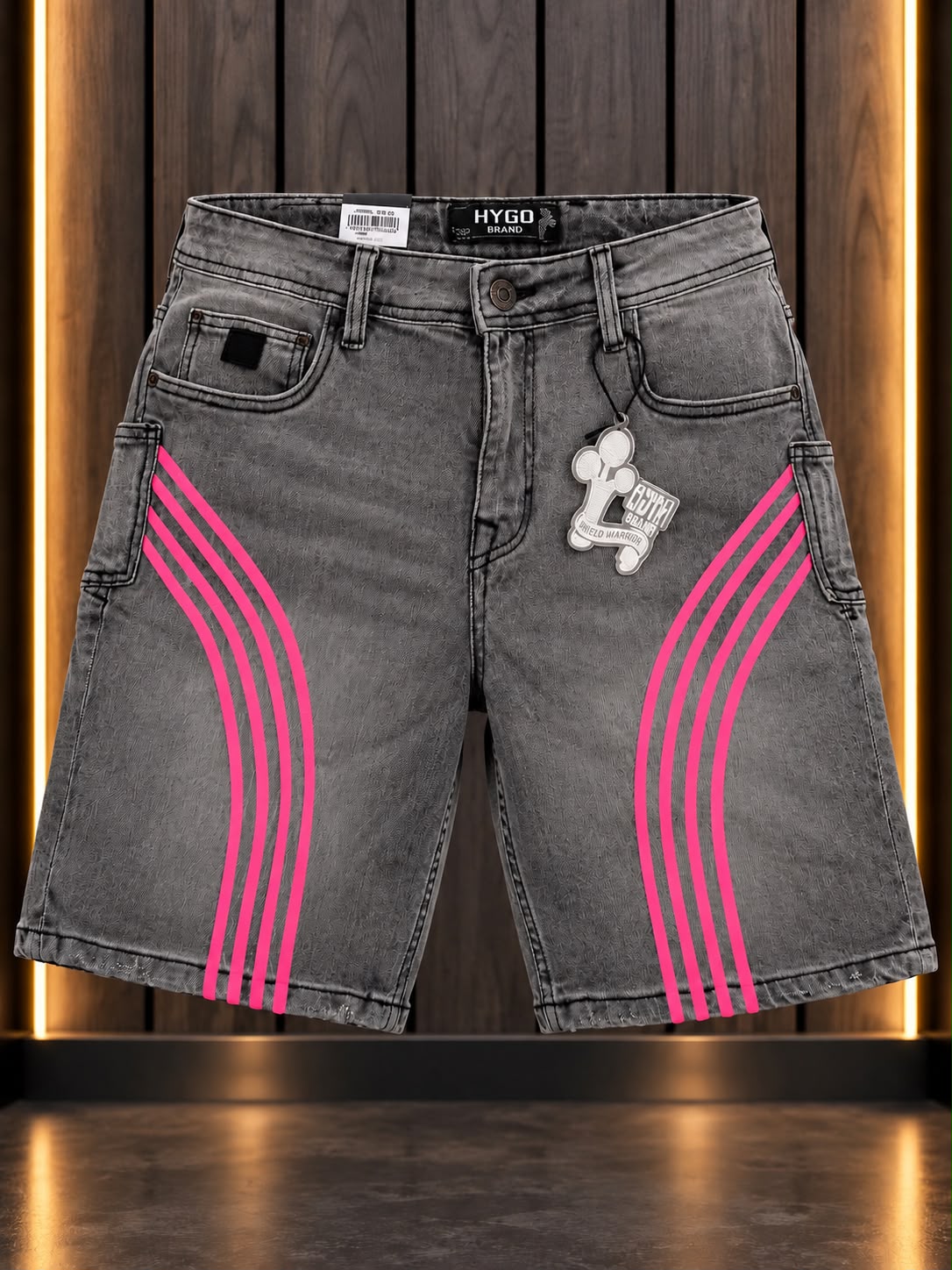 Bermuda HYGO Brand – Detalles Rosa o Rojo